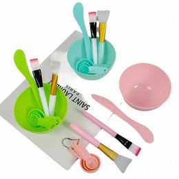 face Mask Mixing Bowl Set DIY Face Mixing Tool with Silice Mask Bowl Makeup Brushes Spatula Beauty Skin Care Beauty Health O1q6#