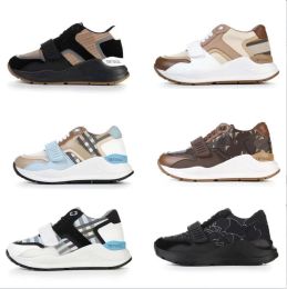 2024Men Designer Shoes Vintage Check Sneakers Men Women Hool Loop Platform Sneaker Suede Leather Trainers Black White Mesh Runner Shoes NO281