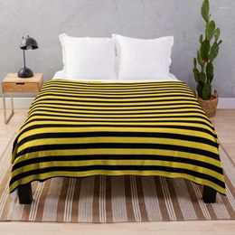 Blankets Yellow And Black Honey Bee Stripes Throw Blanket Sofa Fleece