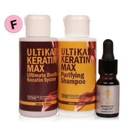 Treatments Brazilian keratin treatment Straightening hair Repair and straighten damage hair products+purifying shampoo with free oil