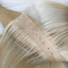 Weft Invisible PU Weft Hair with Hole Human Hair Twin Tabs Injected Long Tape PU Flat Weft No Glue Microlink Hole Weft Extensions