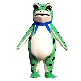 Mascot Costumes Full Body Adult Wearable Frog Mascot Costume Walking Blow Up Suit for Party Funny Animal Character Halloween Dress