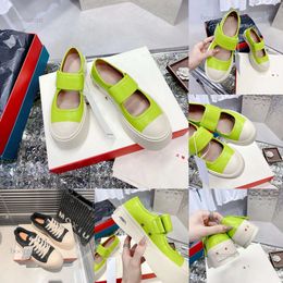 2024 New Luxury Sneaker Mary Jane Shoe Designer Women's Calfskin Leather Denim Prom Dress Casual Shoes Spring Lace Up Slip-on Lady Platform Flat Heels Trainer