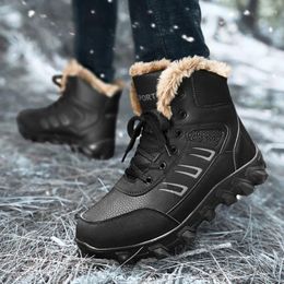 Fitness Shoes Sikcrown Waterproof Boots For The Cold Men 2024 Winter Outdoor Sneakers Snow Keep Warm Plush Ankle Work Casual 48