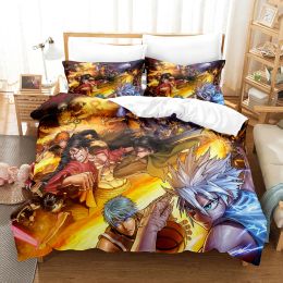 Set New Hunter X Hunter Bedding Set Single Twin Full Queen King Size Hunter X Hunter Bed Set Aldult Kid Bedroom Duvetcover Sets 033 Sheer Curtains