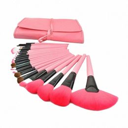 24 in 1 Complete Women Girls Face Facial Beauty Tool Makeup Cosmetic Eyeshadow Foundati Powder Blush Eyebrow Brush Kit Set 43zR#