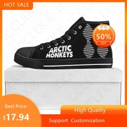 Shoes Arctic Monkeys Rock Band Pop High Top High Quality Sneakers Mens Womens Teenager Canvas Sneaker Casual Couple Shoes Custom Shoe