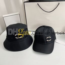 Designer Black Bucket Hat Ball Cap Embroidery Letter Fisherman Hat Outdoor Breathable Sport Cap Snapback for Women Men