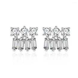Stud Earrings Zhenchengda's Product Diamond Female S925 Sterling Silver High-end Light Luxury Ear Accessories