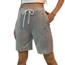 Women's Shorts Casual Stylish Elastic Waist Drawstring With Pockets For Summer Fitness Wear Solid Colour