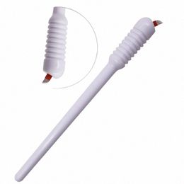 profial Permanent Makeup White Disposable Microblading Pens Hand Tools 0.18mm 18pins Needles Embroidery Blades Accories R09S#