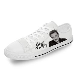 Shoes French Star Johnny Hallyday High Top Sneakers Mens Womens Teenager Casual Shoes Canvas Running Shoes 3D Print Lightweight shoe