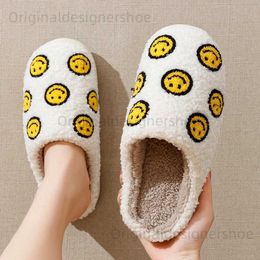 Slippers Little Cute Face Slippers Houseshoes Womens House Ladies Indoor Winter Fluffy Cosy Home Comfy Women Shoes T240323