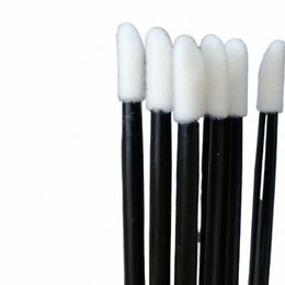 hot 500 Pcs Disposable Lip brush lipbrush Wands Applicator Perfect Make Up Tool Black Eyeles Brushes Mascara brushes 41T3#