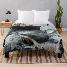 Blankets Jaws Pography Throw Blanket Floral Personalised Gift 3d Fuzzy
