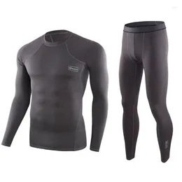 Men's Thermal Underwear Winter Sets Quick Dry Anti-microbial Stretch Thermo Compression Fleece Sweat Fitness Long Johns Clothing