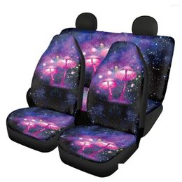 Car Seat Covers Ers Instantarts Fantasy Galaxy Mushroom Printed Anti-Slip Front/Rear Er Washable Mobile Seats Protector Drop Deliver Dhuzq