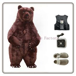 Mascot Costumes Giant Iated Costume Adult Roaring Blow Up Bear Suit Funy Halloween Fancy Dress Animal Character Stage Gift