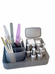 1 Set Manicure Nail Art Tools Storage Box Makeup Organiser Nail Polish Brush Lipstick Holder Tools Ctainer Home Accories 42gm#