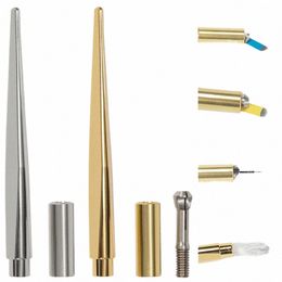 5/10pcs Gold Permanent Makeup Eyebrow Tattoo Manual Guns Pen For Microblading Eyeliner Lip 3D Pen Microblading Accories Tool k0OO#