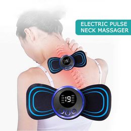 Massaging Neck Pillowws Electric Pulse Neck Massager EMS Cervical Massage For Neck Back Eletric muscle stimulator Tens electrostimulator 240323