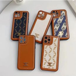 Women's Designer Phone Case Luxury Brand Ce Flowers Mens Leather Phonecases Fashion Cases Shockproof Shell For IPhone 15 Pro Max Plus 14 13 12 11 -5