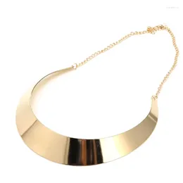 Choker Fashion Plated Golden Silver Vintage Torque Necklace Unique Metal Alloy 40GB