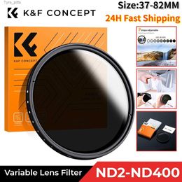 Filters K F Concept Variable ND Lens Filter ND2-ND400 Adjustable Neutral Density Filter for Camera Lens with Microfiber Cleaning ClothL2403