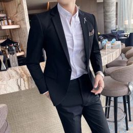 Mens Suits Blazers 2023 Autumn Single-Breasted Suit Business Professional Formal Groomsmen Two-Piece Coat Pants Drop Delivery Apparel Dhcws
