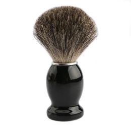 Brush Black Wooden Handle Shaving Brush 100% Pure Badger Shaving Brush For Men's Home Personal Facial Care