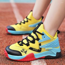 Basketball Shoes Style Kids Trend Children Sports Non-slip Wear-resistant Boys Sneakers High Top Child Casual