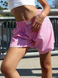 Men's Shorts Summer womens Bohemian beach shorts Y2k plain shorts mens loose boxing shorts casual Pyjamas 24323