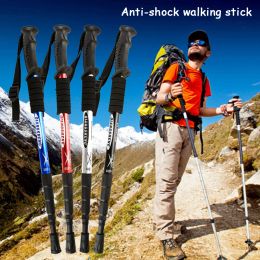 Sticks Anti Shock Hike Walking Stick 2pcs Nordic Walking Cane Aluminum Camp Telescopic Baton Outdoor Hiking Poles Crutches