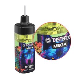 Original Tastefog Mega puff 12000 disposable vape wholesale disposable e cigarette vape pen 2% 12 Flavours in stock