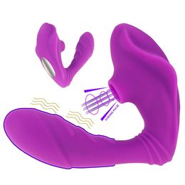 Clitoral Sucking Vibrator G Spot Dildo Vibrators with 10 Powerful Modes Clit Sucker Oral Sex Toys for Women and Couples 2 in 1 240320