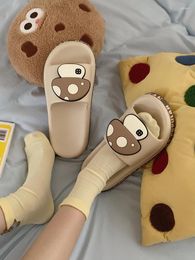 Slippers Thin And Thick Sole Home 3D Cute Mushroom Couple Cool Summer EVA Anti Slip External Wearing For Men Women