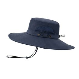 Outdoor Hats Fashion Bucket Hat Hiking Hunting Mens Sports Cap Wide Brim Fisherman Waterproof Sun Uv Protection F Drop Delivery Outdoo Otfco