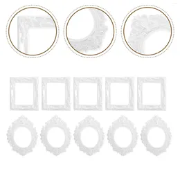 Frames 10 Pcs DIY Po Frame Picture Decorative Vintage Crafts Making Materials Resin Jewellery Display