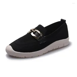 Casual Shoes Summer Fashion Women Metal Chain Slip On Comfortable Loafers Ladies Flats Sneakers Vulcanised Zapatos Mujer