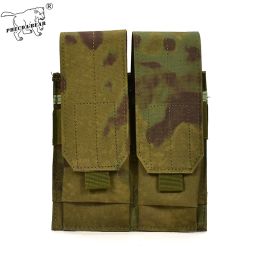 Bags PHECDA BEAR outdoor double mag M4 5.56 MM FG camouflage paintball tactical magazine pouch