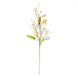 Decorative Flowers Artificial Plant Realistic Diy Easter Egg Flower Branch Decoration For Party Maintenance-free Home
