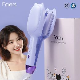Irons Faers Hair Curler Negative Ions Ceramic Splint Hair Waver Iron Deep Egg Rolls Portable Curling Iron Wave Fast Hair Styling Tools