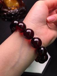 Link Bracelets Bracelet Men's And Women's Baltic Blood Pearl Bead Single Circle Gift Handicraft Rosary Beads Buddha