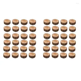 Candle Holders 48Pcs Wooden Holder Votive Tealight For Wedding Party Table Birthday Christmas Home Decor