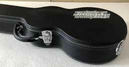 For LP Style Electric Guitar Black Leather Hardcase Black Hard Shell Case Hard Box