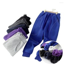 Trousers Children's Warm For Boys 2024 Autumn Winter Kids Fleece Thick Sport Casual Pants 4-13 Years Clothes LC639