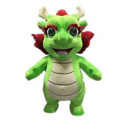 Mascot Costumes 2m/2.6m Cute Iatable Dragon Suit Adult Walking Blow Up Mascot Costume for Birthday Party Stage Wear Fancy Dress