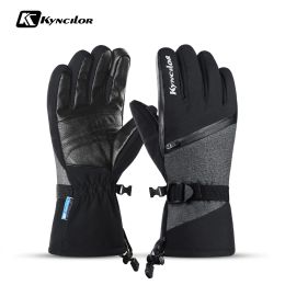 Gloves Cool Winter Men Women Ski Gloves Touch Screen Outdoor Sports Skiing Gloves Windproof Waterproof PU Resistance Cloth Snow