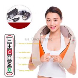 Massaging Neck Pillowws 3D U Shape Neck Massager Infrared Heat Kneading Back Massager Massage Shawl Shoulder Electric Shiatsu Massager For Home Car 240323