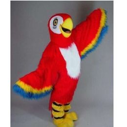 Mascot Costumes New Adult Halloween Christmas Popular Red Parrot Mascotte Cartoon Plush Fancy Dress Mascot Costume